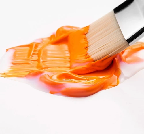 What type of paint brush is best suited for acrylic paint?