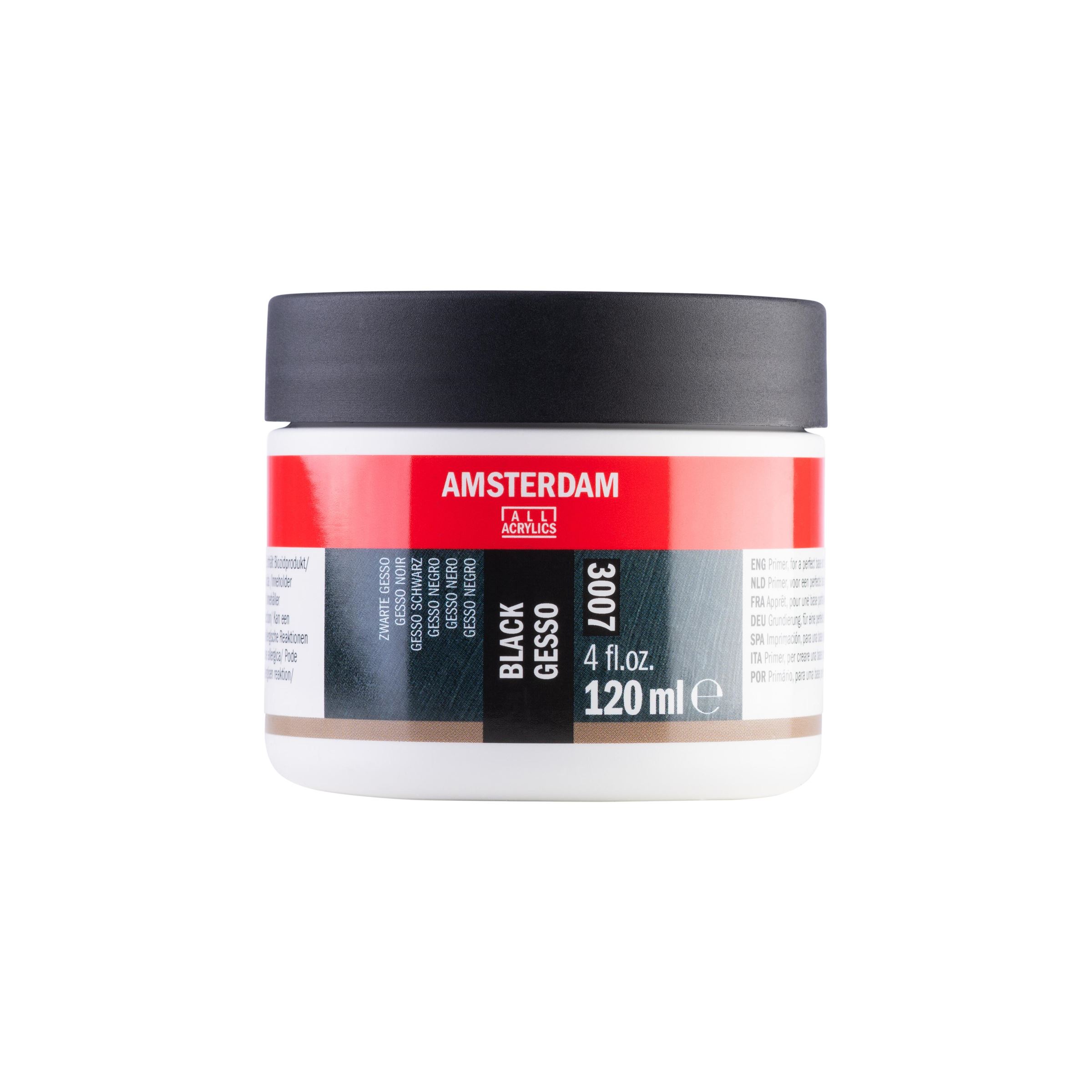 Amsterdam Schwarzer Gesso 3007 | mini 120 ml