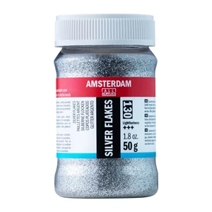 Silver glitter flakes 130 jar 75 ml
