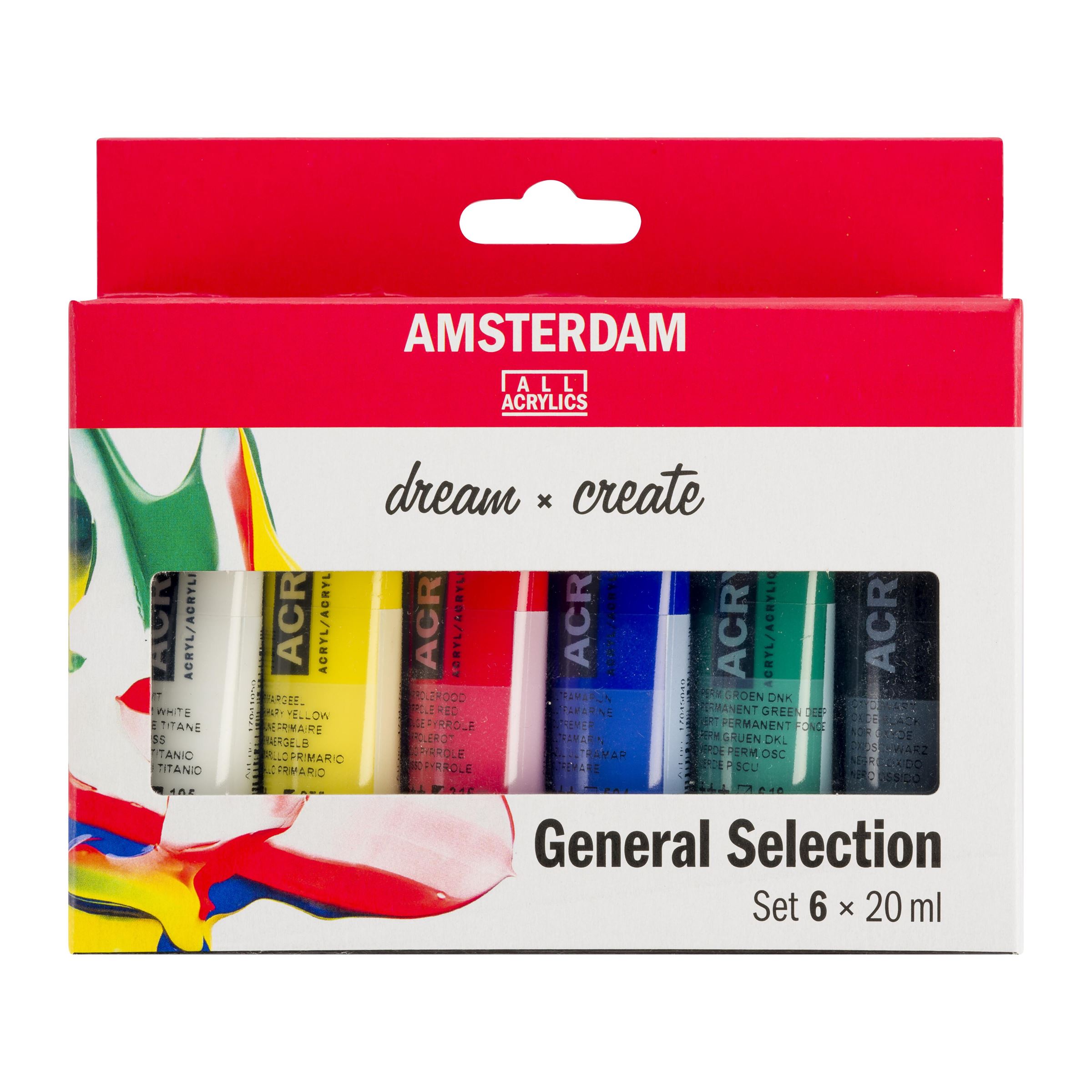 Standard Series acrylverf algemene selectie set | 6 × 20 ml 