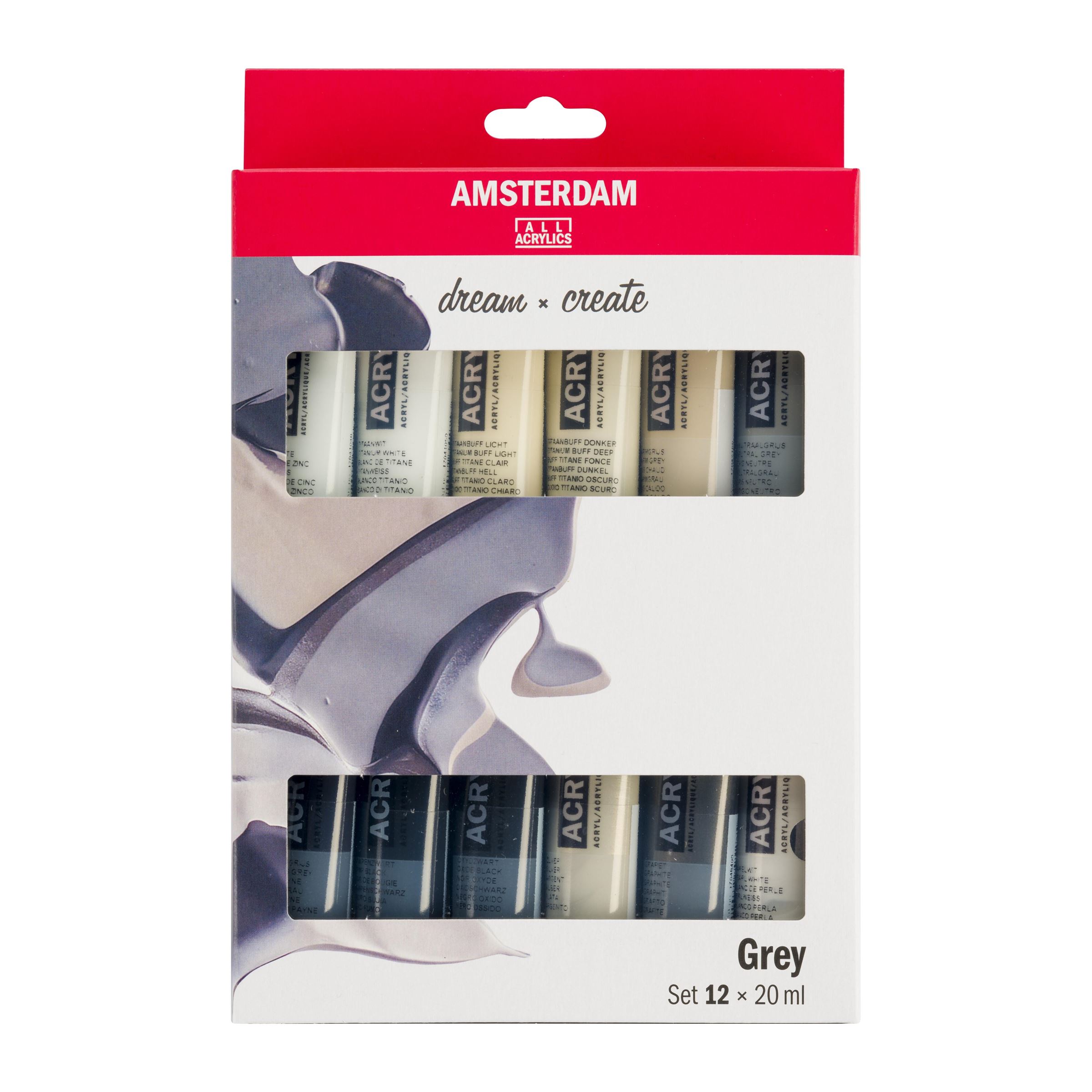 Standard Series acrylverf grijze set | 12 × 20 ml 