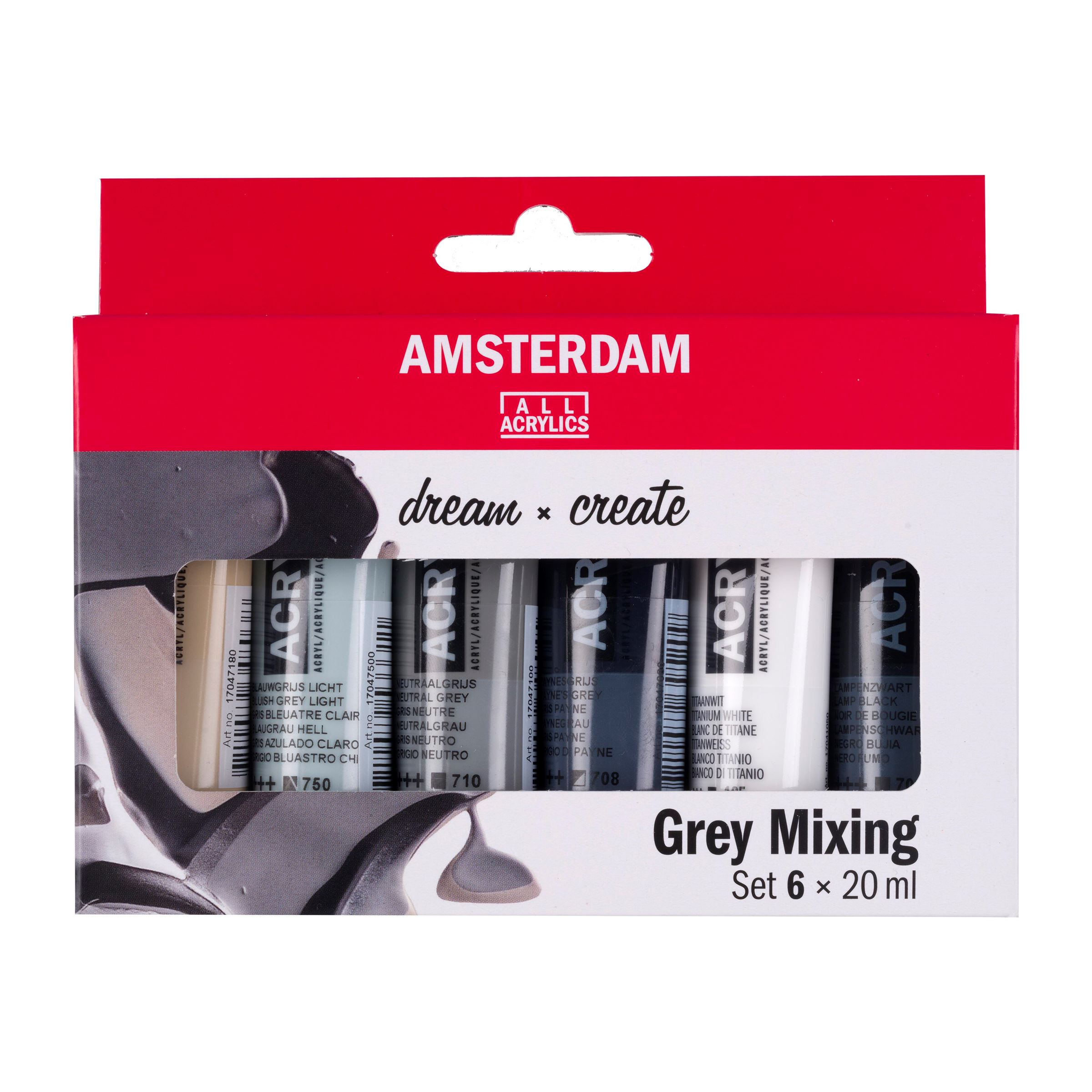 Standard Series acrylverf grijstinten set | 6 x 20 ml
