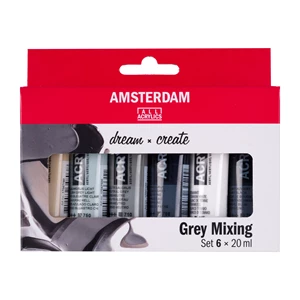 Standard Series acrylic paint gray mixing set | 6 x 20 ml